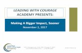 LEADING WITH COURAGE ACADEMY PRESENTS€¦ · Leading With Courage Academy, LLC | (312) 827-2643 BEWARE OF THE ARROGANCE THAT COMES WITH SUCCESS “It’s a virulent virus. It can