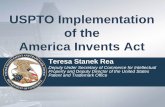 USPTO Implementation of the America Invents Act · 2012/1/5  · Smith America Invents Act, 76 Fed. Reg. 59050 (Sept. 23, 2011) 6 15% transition surcharge Notice of Availability of