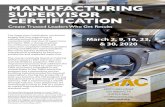 MANUFACTURING SUPERVISOR CERTIFICATION · The course is partially based on Training Within Industry (TWI) Job Instruction . and Job Relation programs. TWI is an improvement process