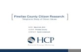 Pinellas County Citizen · PDF file DATE: March 24, 2015 CLIENT: Pinellas County . CONTACT: Sarah Lindemuth . Pinellas County Citizen Research: [ ... demographic and geographic characteristics