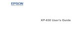 User's Guide - XP-630 · Contents XP-630 User's Guide..... 13