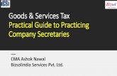 Goods & Services Tax Practical Guide to Practicing Company ...€¦ · Recurring transaction advisory for Review & Analysis of Purchase Orders, Sales Orders, Contracts, Work Orders