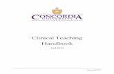 Clinical Teaching Handbook...placement, Concordia University is not required to provide the clinical teacher with another placement to complete the clinical teaching experience.8 Clinical