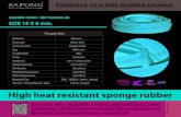 FIREBRICK SILICONE RUBBER SPONGE-SIZE19X6mm · FIREBRICK SILICONE RUBBER SPONGE.net.net High heat resistant sponge rubber SQUARE CORD / RECTANGULAR SIZE 19 X 6 mm. Properties Material