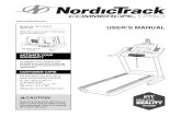 Model No. NTL14212.2 USERS MANUAL - SPORTSMITH€¦ · Platform Cushion Foot Rail Power Cord Idler Roller Adjustment Screws Console iPad Holder Heart Rate Monitor. 8 PART IDENTIFICATION