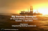 Rig Stacking Strategies - Marine Money€¦ · Rig Stacking Strategies 6th Annual Offshore Finance Forum Houston - 7 April 2016 Chip Keener Integrated Rig Stacking Solutions LLC 1