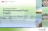Green Infrastructure Phase II Emerging Renewable Power Program€¦ · Green Infrastructure Phase II Emerging Renewable Power Program Project Application Webinar March 9, ... as represented