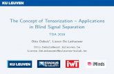 The Concept of Tensorization { Applications in Blind ... · The Concept of Tensorization { Applications in Blind Signal Separation TDA 2016 Otto Debals?, Lieven De Lathauwer Otto.Debals@esat.kuleuven.be