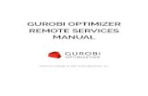 Gurobi Optimizer Remote Services Manual · Authentication The Cluster Manager authenticates all communication using one of two approaches: a username andpassword,oranAPIkey. When