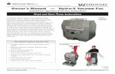 Installation, Operation & Service Instructions...Owner’s Manual — Hydro-X Vacuum Pac Installation, Operation & Service Instructions Toll-Free 1-800-533-7533 1 • sales@UsePhoenix.com