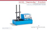 LCH “Speedy” Tester - United Testing Systems · United’s LCH “Speedy” Tester is a portable, bench-top hydraulic driven tension and compression force testing machine. Designed