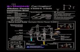 Carrington - Symmons · Dimensions Carrington Kitchen Faucet, S-2650-2, S-2650 H C aerator ˜ow rates aerator 2.2 gpm (8.3L/min) 1.5 gpm (5.7L/min) FLR-128-2.2-1 FLR-101-1.5-1 Handle