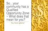 Qualified Opportunity Zones - DNREC Alpha Zones...• Angel Investor Tax Credit • Research & Development Tax Credit • New Business Facility Tax Credit • Brownfield Remediation