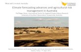 Meat and Livestock Australia · Prof Roger Stone. International Centre for Applied Climate Science Research University of Southern Queensland, Toowoomba, Australia. Meat and Livestock