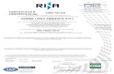 CERTIFICATO N. EMS-7872/S CERTIFICATE No. 2020 AL… · validity of the certificate, you can visit the site CERTIFICATE No. CERTIFICATO N. SI CERTIFICA CHE IL SISTEMA DI GESTIONE
