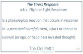 The Stress Response114 The Stress Response a.k.a. Flight or Fight Response: Is a physiological reaction that occurs in response to a perceived harmful event, attack or threat to survival