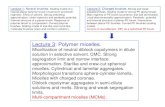 Lecture 3: Polymer micelles. - Yale Universityboulderschool.yale.edu/sites/default/files/files/Lecture_3.pdf · Lecture 3: Polymer micelles. Micellization of neutral diblock copolymers