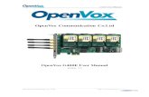 OpenVox Communication Co - LojaMundi · 2016. 3. 4. · G400E User Manual OpenVox Communication Co. LTD. URL: 1 OpenVox Communication Co.Ltd OpenVox-Best Cost Effective Asterisk Cards