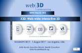 X3D: Web-wide interactive 3D€¦ · Oculus Support Classroom High Poly, Progressive Loading Happy Buddha Volume Rendering 3D Printing. We are laying the foundation Geospatial Medical