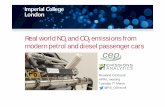 Real world NO and CO emissions from modern petrol and diesel …€¦ · 11/04/2017  · Real world NO x and CO 2 emissions from modern petrol and diesel passenger cars Rosalind O’Driscoll