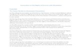 Convention on the Rights of Persons with Disabilities Preamble · Convention on the Rights of Persons with Disabilities Preamble The States Parties to the present Convention, (a)