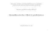 Handbook for PhD Candidatesfass.ubd.edu.bn/programmes/phd/PhD Handbook FASS...as any kind of a contract or legally binding document. Persons accessing this handbook who require confirmation