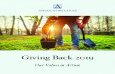 Giving Back 2019 - American Securities€¦ · 2019 Giving Back Days For our Giving Back Days in New York, we divided into five smaller groups to participate in two different volunteer