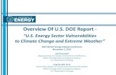 Overview Of U.S. DOE Report - NASEO€¦ · Overview Of U.S. DOE Report - “U.S. Energy Sector Vulnerabilities to Climate Change and Extreme Weather” 2 Key Takeaways •Climate