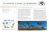 florida land steward - School of Forest Resources ... · florida land steward Hurricane Preparation Tips By Dr. Michael Andreu and Chris Demers, UF/IFAS School of Forest Resources