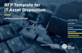 RFP Template for IT Asset Disposition · compliance, and asset reporting. Selecting a new vendor is a daunting task, particularly when you have concerns about protecting confidential