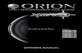 Subwoofer MODEL XTRPRO102 XTRPRO104 XTRPRO122 …€¦ · Parallel — One Speaker (dual 4 ohm voice coils) One dual 4 ohm voice coil woofer with voice coils in parallel results in