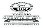 WEDNESDAY–SUNDAY AUGUST 12-16, 2020 · PDF file WEDNESDAY–SUNDAY AUGUST 12-16, 2020 EXHIBITOR’S HANDBOOK Your guide to entering your animals or items in the fair, deadlines and
