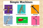 Machines are tools that make tasks easier. · Simple machines have very few parts. There are six types of simple machines: pulley lever wheel and axle inclined plane wedge screw .
