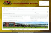 HAMILTON BOYS’ HIGH SCHOOL Enrolment Form · PDF file HAMILTON BOYS’ HIGH SCHOOL Enrolment Form Hamilton Boys’ High School, Private Bag 3201, Waikato Mail Centre, Hamilton 3240