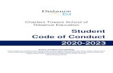 Student Code of Conduct - charterstowerssde.eq.edu.au · Distance Education 2020-2023 Student Code of Conduct Every student succeeding Every student succeeding is the shared vision