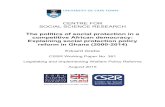 The politics of social protection in a competitive African ... · help to explain the path of social protection policy reform, and social policy more broadly since 2000. Significant
