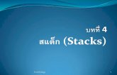 สแต็ก (Stacks) · 2011. 11. 1. · ฟังก์ชัน Push (1) การเพิ่มข้อมูลลงในสแต็ก จะใชฟ้งัก์ชนั