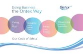 Doing Business the Ontex Way...Doing Business the Ontex Way Our Code of Ethics for People Caring in the Market Place in our Business Activities Company Information Integrity Ethics