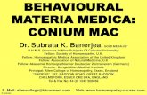 BEHAVIOURAL MATERIA MEDICA: CONIUM MAC...TONGUE •Tongue stiff, swollen, dry & painful. •Horribly offensive tongue. •Mouth, motion of tongue difficult. •Mouth, paralysis, tongue.