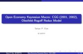 Open Economy Keynesian Macro: CGG (2001, 2002), Obstfeld ... · Open Economy Keynesian Macro: CGG (2001, 2002), Obstfeld-Rogoﬀ Redux Model Satya P. Das @ NIPFP Satya P. Das (@ NIPFP)