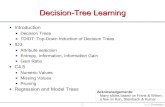 Decision-Tree LearningSplit info: info([7,7]) 1.000 Split info: info([8,6]) 0.985 Gain: 0.940-0.788 0.152 Gain: 0.940-0.892 0.048 Info: 0.788 Info: 0.892 Humidity Windy Day attribute