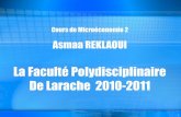 La Faculté Polydisciplinaire De Larache 2010-2011 · «Introduction à la microéconomie» de H. Varian ... V/ Offre de la firme VI/ Offre de la branche VII/ Le monopole VIII/ Externalités