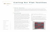 Caring for Flat Textiles - History Nebraska for Flat...Caring for Flat Textiles When decidinߺ where to store your textile, remember the first line o߹ de߹ense in proper storaߺe