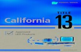 California - fedsig.com · What is California Title 13? How are Federal Signal’s products certified with California Title 13 Approvals? 800-824-0254 California Title 13 is a regulation
