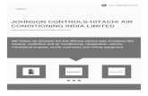 JOHNSON CONTROLS-HITACHI AIR CONDITIONING INDIA LIMITED · INVERTER SPLIT AIR CONDITIONERS Hitachi Inverter Split Air Conditioners Kashikoi 5100X Hitachi Inverter Split Air Conditioners