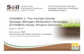 FOSNRS 1: The Florida Onsite Sewage Nitrogen Reduction ... · Nitrogen removal technologies Fate and transport. 3 Onsite sewage systems in Florida There are ... advanced systems Florida