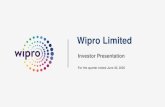Wipro Investor Presentation Q1'FY20 ... At Wipro, strategic partnerships are one of the core pillars of our business strategy. We have a 360 degree relationship We have a 360 degree