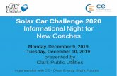 Solar Car Challenge 2020 - Clark Public Utilities...Solar Car Challenge 2020 Informational Night for New Coaches presented by Clark Public Utilities in partnership with CE - Clean