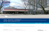 504 SIXTH STREET - LoopNet€¦ · Address 504 Sixth Street, New Westminster, BC PID 005-349-699 Zoning C-3 Density 5.2 fsr Site Size 12,452* sf Potential Buildable 64,724* sf Taxes