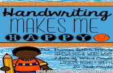Handwriting MAKES ME - Ms. Davis' Kindergarten of Learning · 2018. 9. 10. · What’s Inside… Dolch Word Activity Sheets 20 Handwriting Task Cards Each activity sheet is exactly